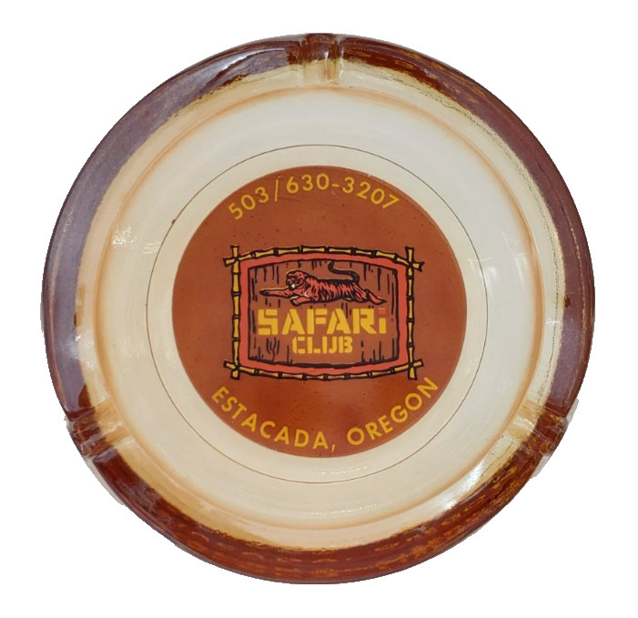 Vintage Marketing Ashtray Safari Club Estacada Oregon OR