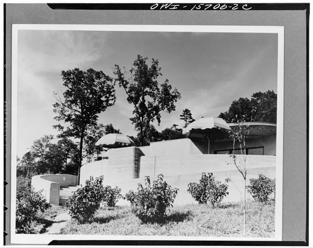 Norris Tennessee USA 1930s Visitors Building Overlook Terrace Dam Stairs