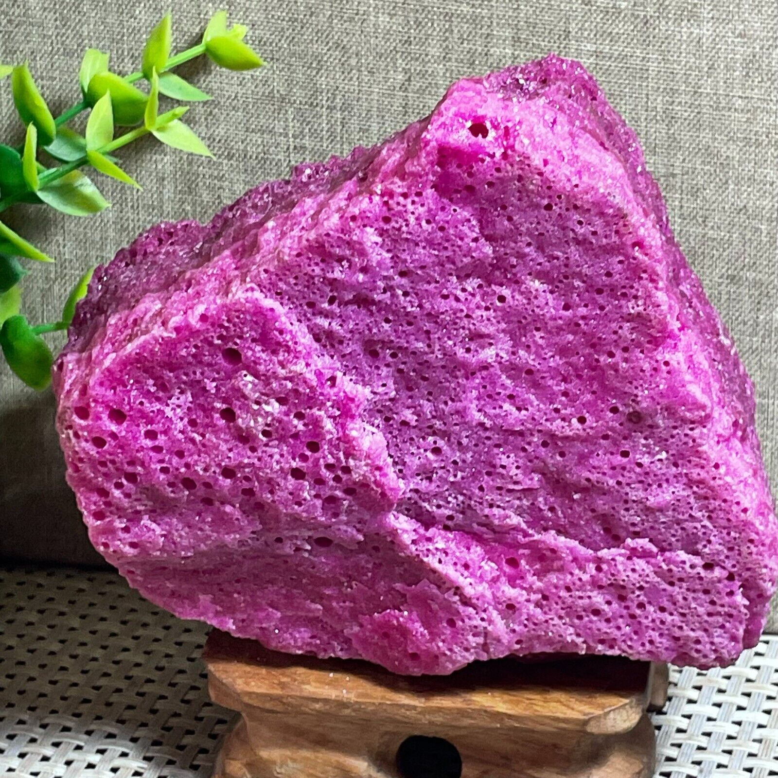Ruby Red Corundum Rough Crystal Mineral Specimen, Afghanistan 962g    A24