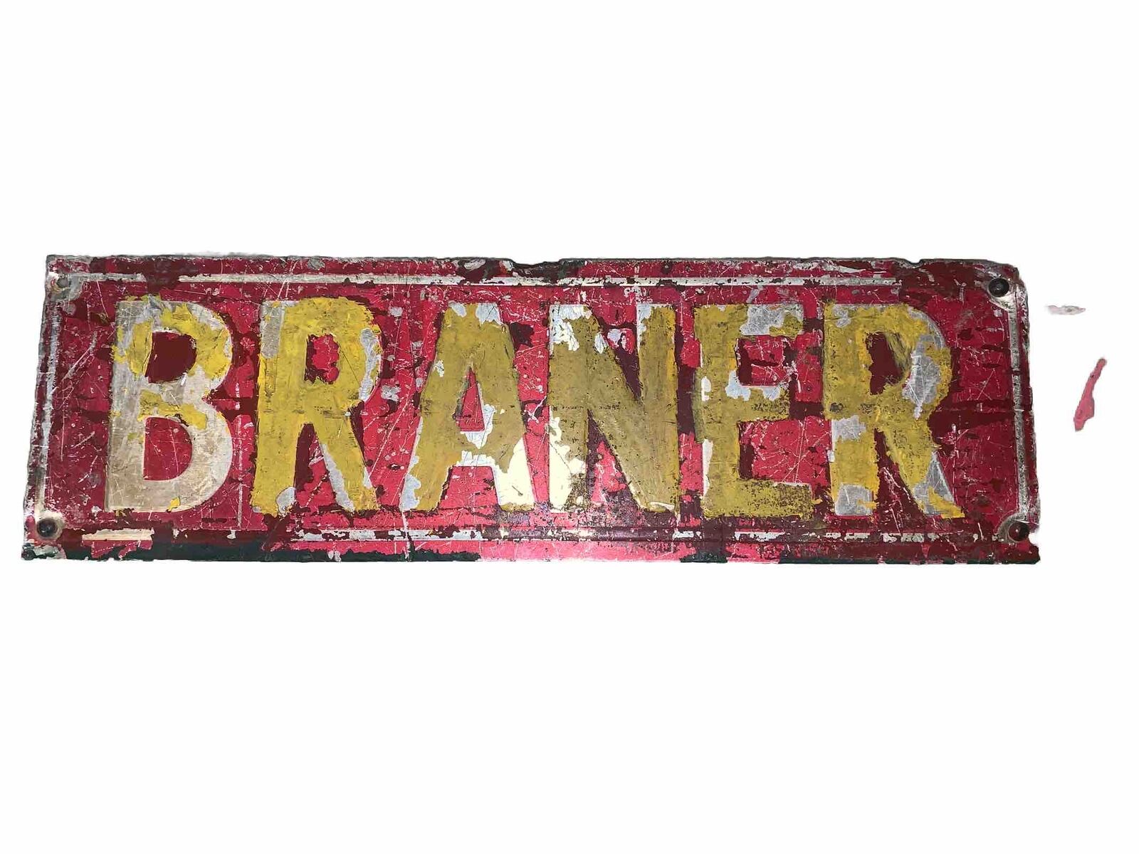 Braner Chicago Advertising Stamped Aluminum Sign 13\