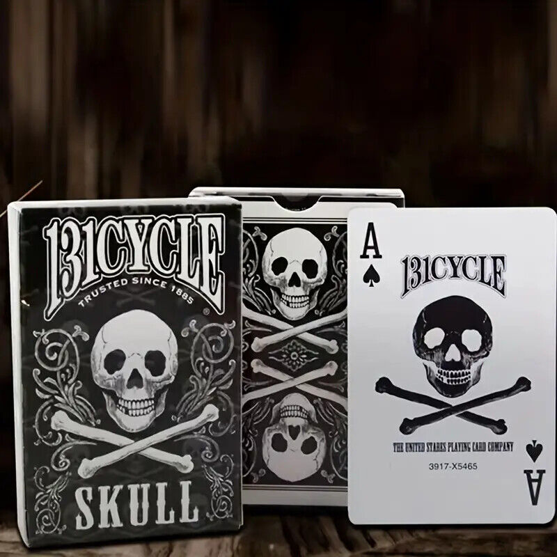 Bicycle White Skull Playing Cards (NOT Silver). Very Popular, Collectable & rare