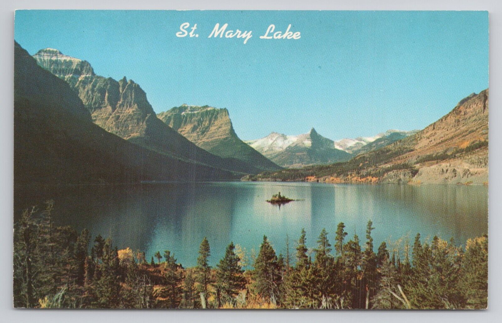 Postcard St Mary Lake And Wild Goose Island Glacier National Park