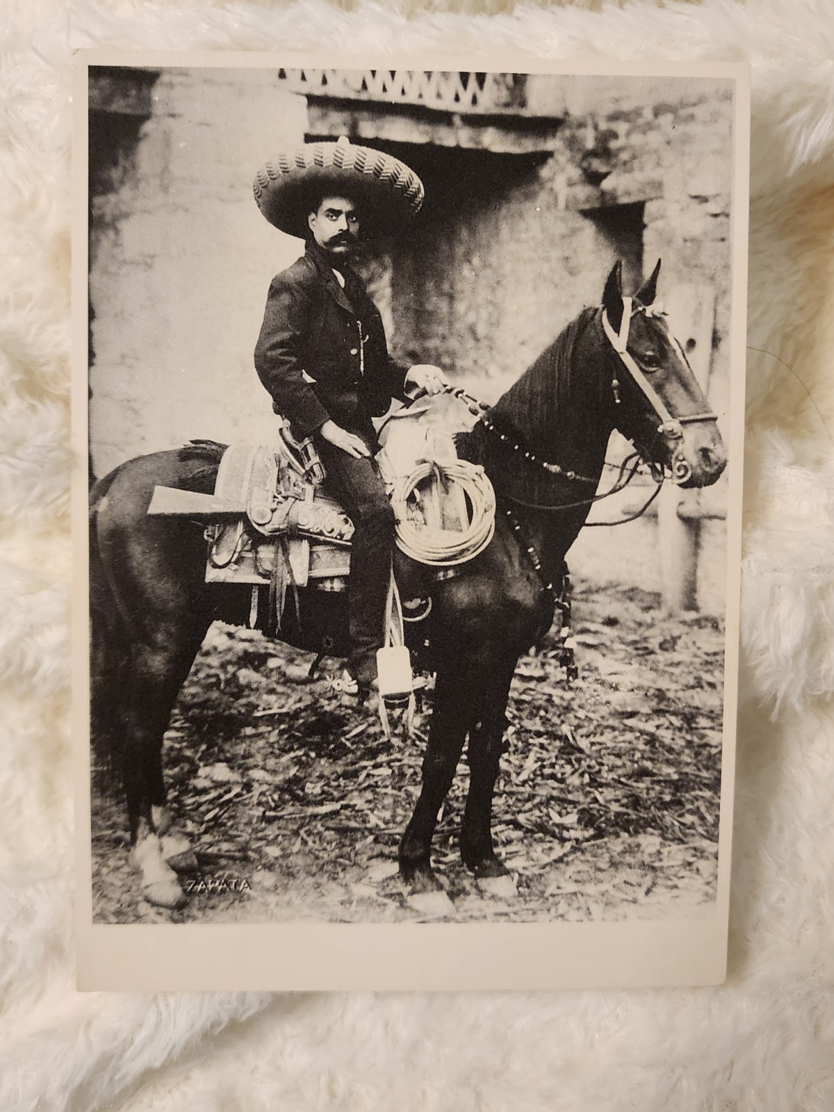 MEXICAN Revolution Emiliano Zapata Vintage Picture Postcard c1912 Casasola 