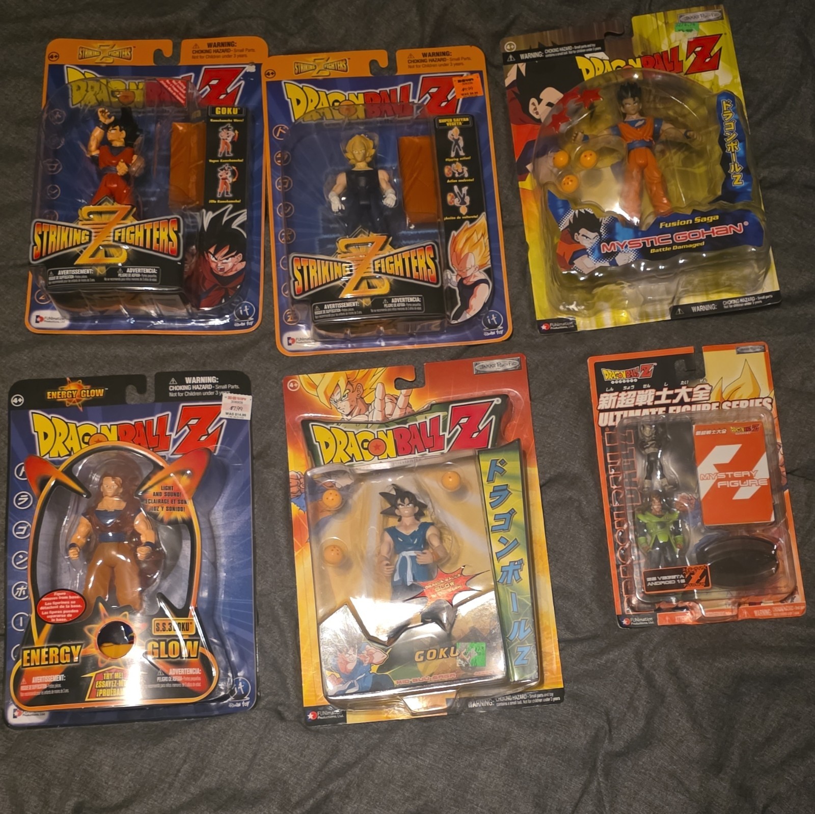 JAKKS Pacific Dragon Ball Z Goku Vegeta Gohan Figures Lot Unopened