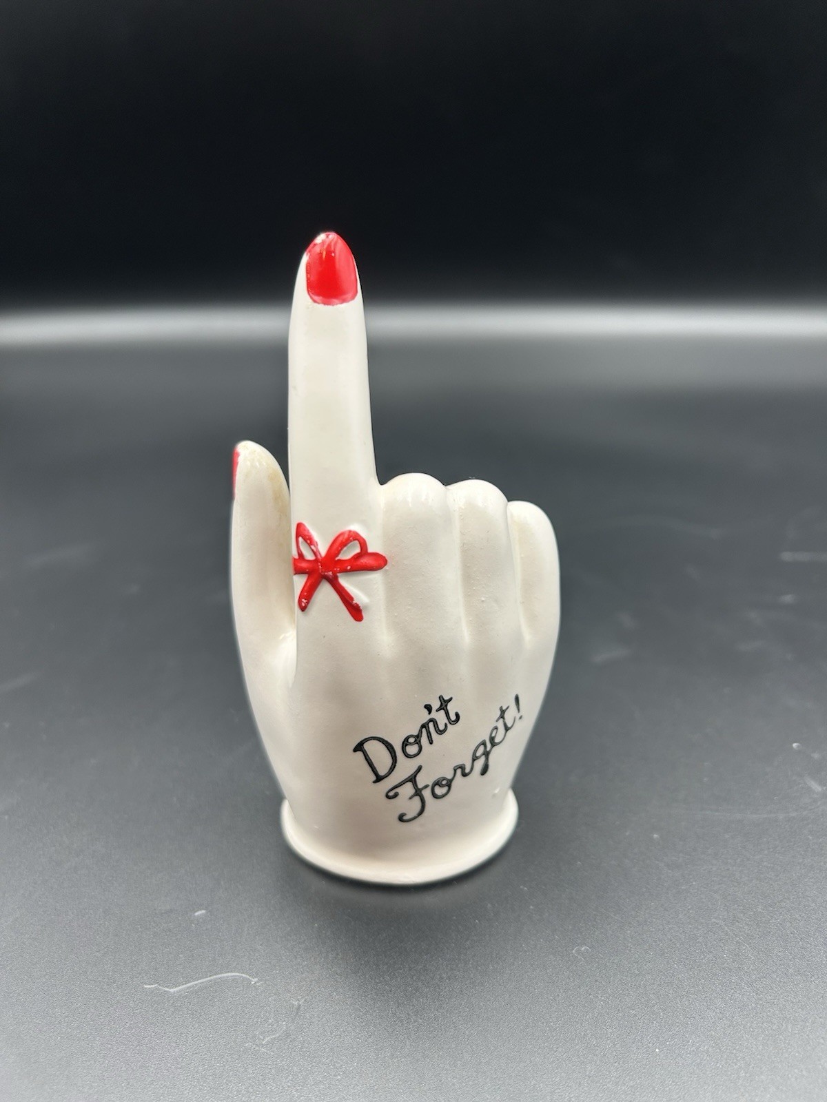 Vtg Hand Don\'t Forget Note Clip Holder Figure 1950’s Japanese Japan Porcelain