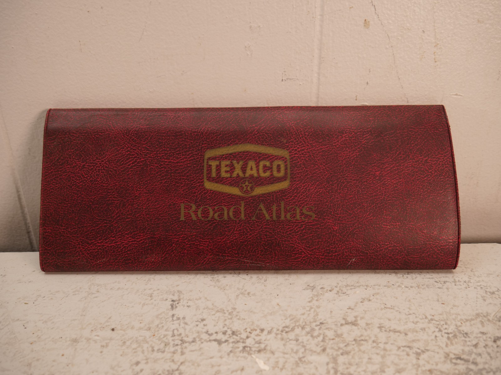 Vintage Texaco Road Atlas Protective Cover w/ 1974 Rand McNally Road Atlas
