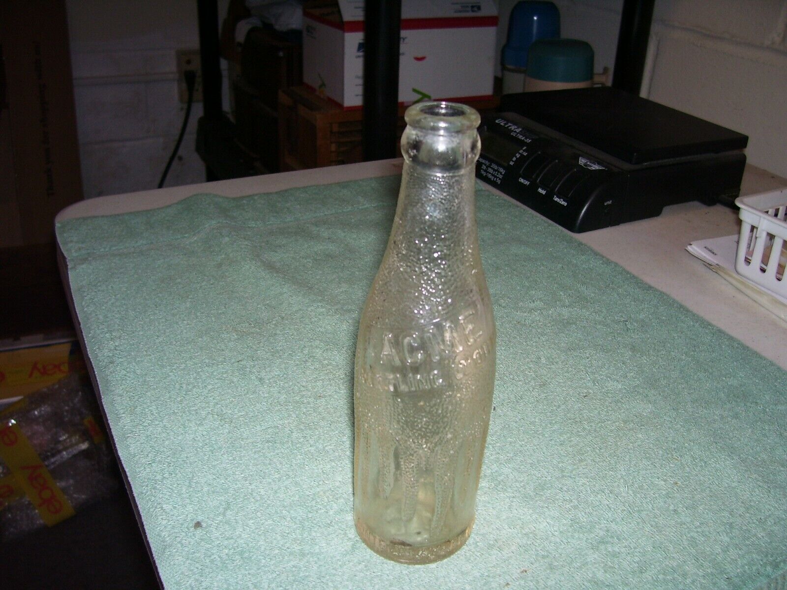 Vintage embossed clear 6.5 oz. Acme bottling works soda bottle, Rochester, NY  