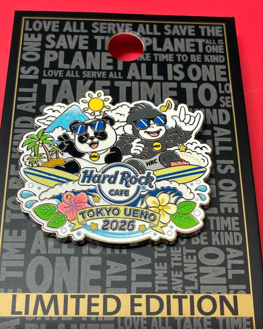 Hard Rock Cafe Tokyo UYENO 2026 Summer Panda Pin Badge from Japan