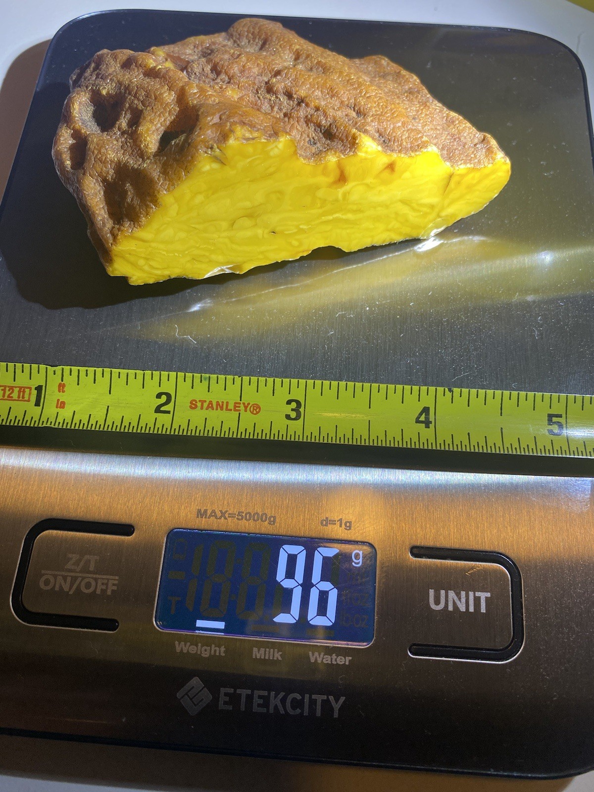 LARGE AGED PATINA Baltic Butterscotch Eggyolk Amber 96 grams Polished Years Ago