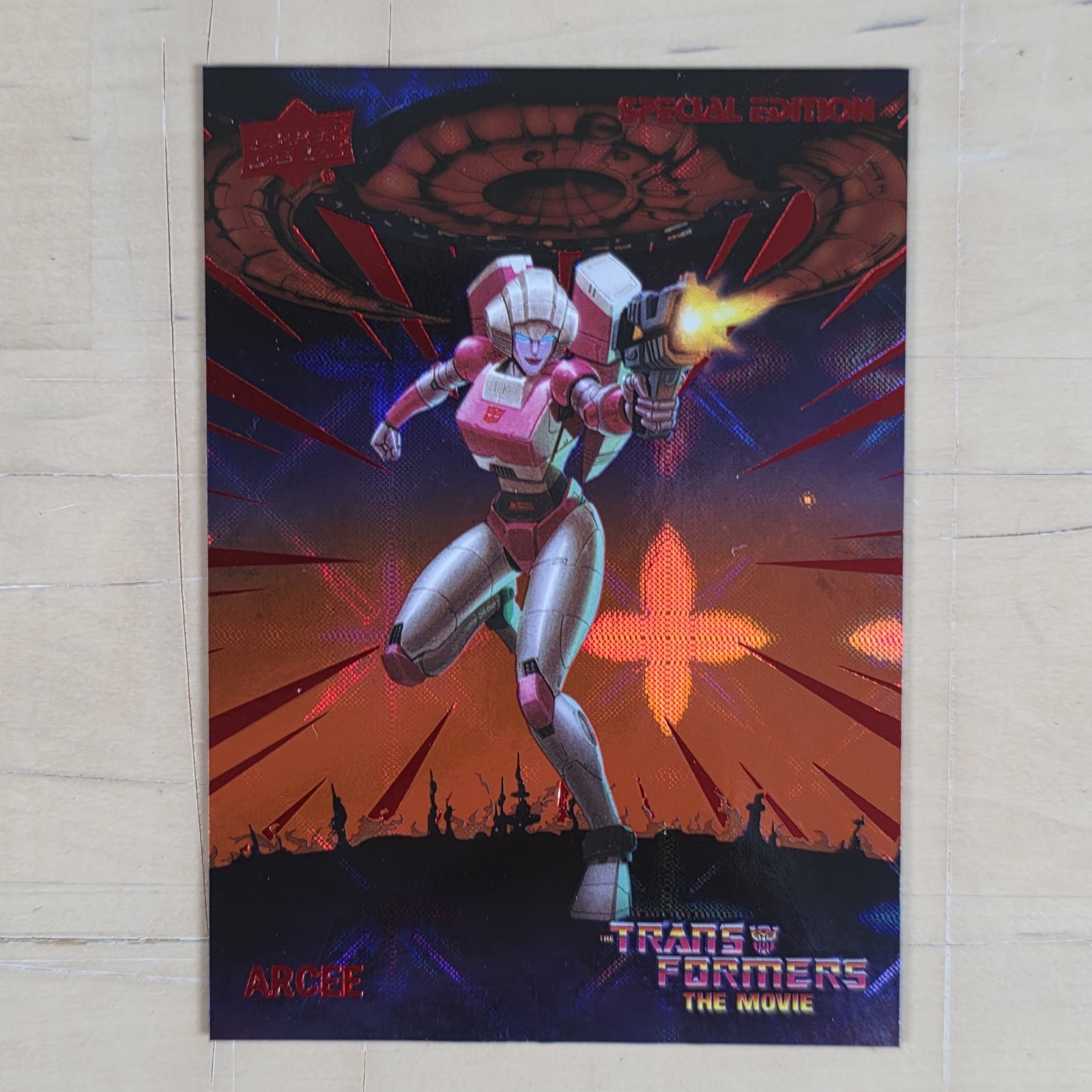 2026 Upper Deck Transformers The Movie 40th Arcee 112/1986 Anniversary Foil Card