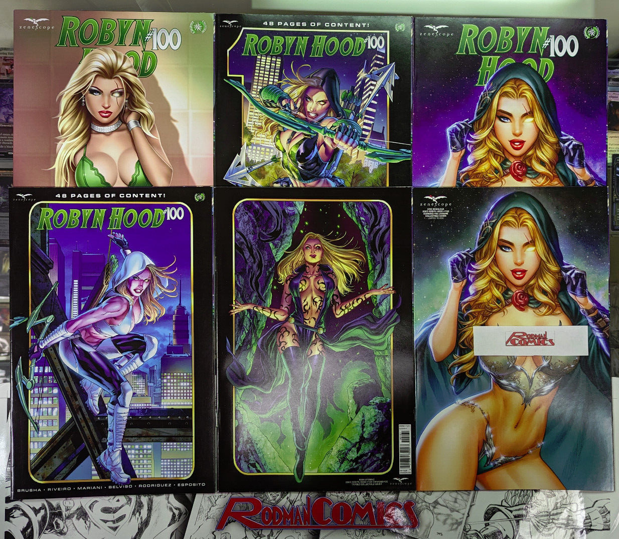 Robyn Hood #100 Main + Variants + Z-Rated Lingerie Incentive LE200 Zenoscope