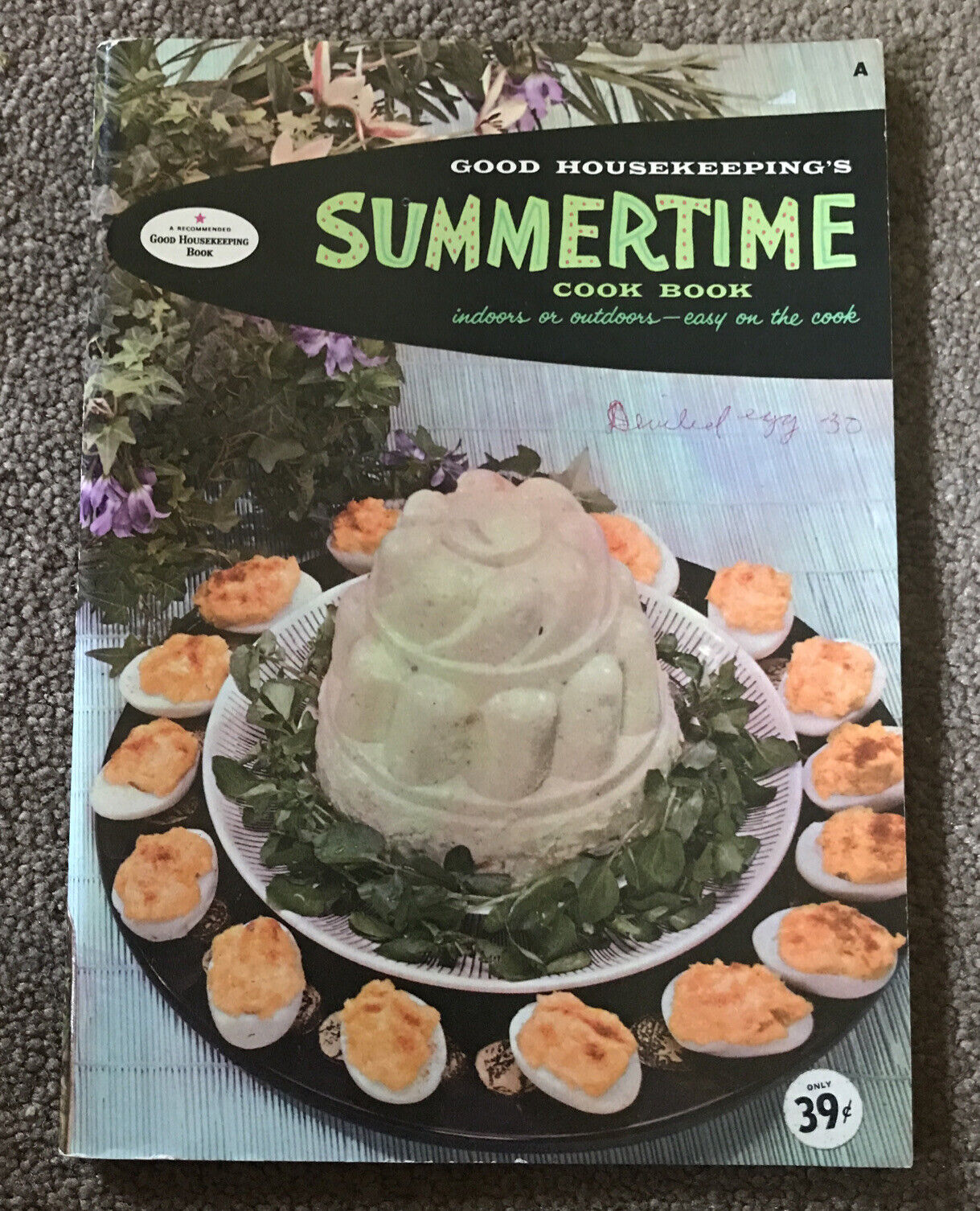 1958 Vintage SUMMERTIME GoodHousekeepIng MidCentury Recipes Cookbook .39 tag