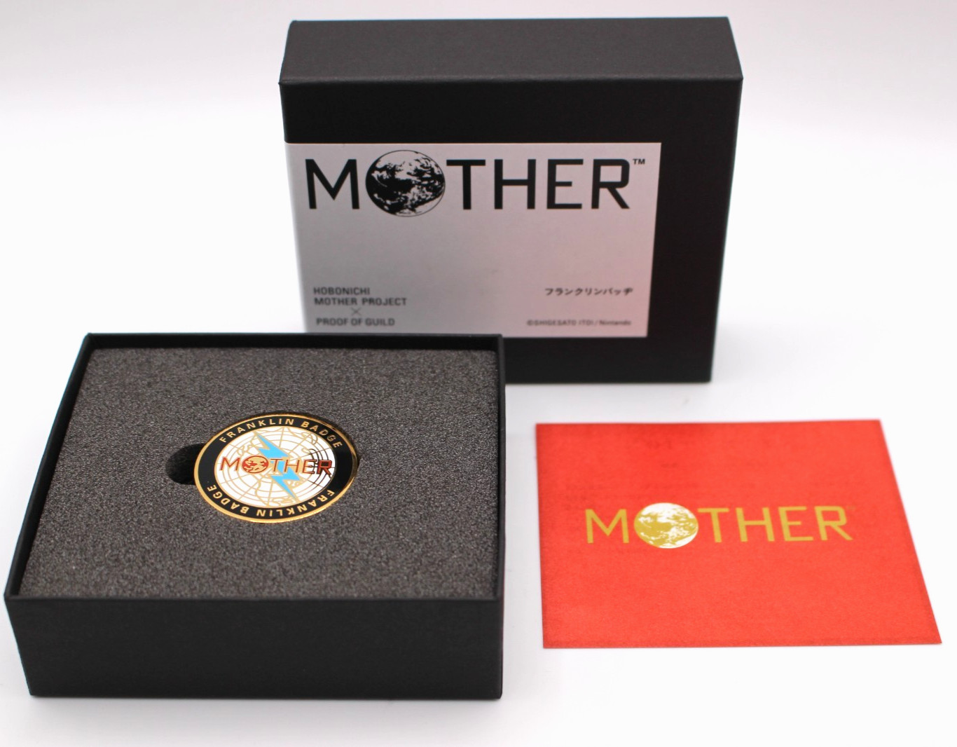 MOTHER Franklin Badge PROOF OF GUILD EARTHBOUND Nintendo Authentic Cloisonne Toy