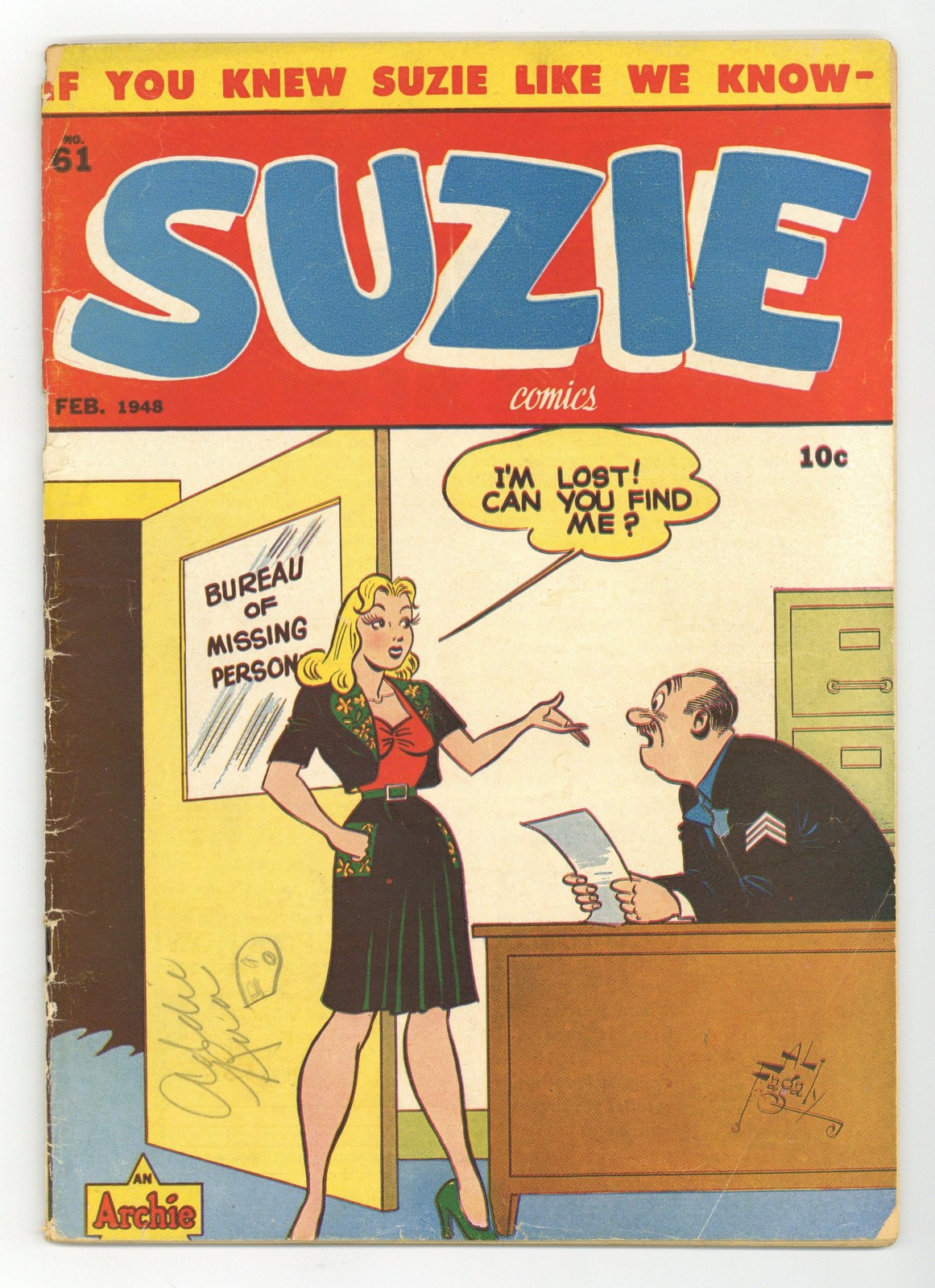 Suzie Comics #61 GD+ 2.5 1948