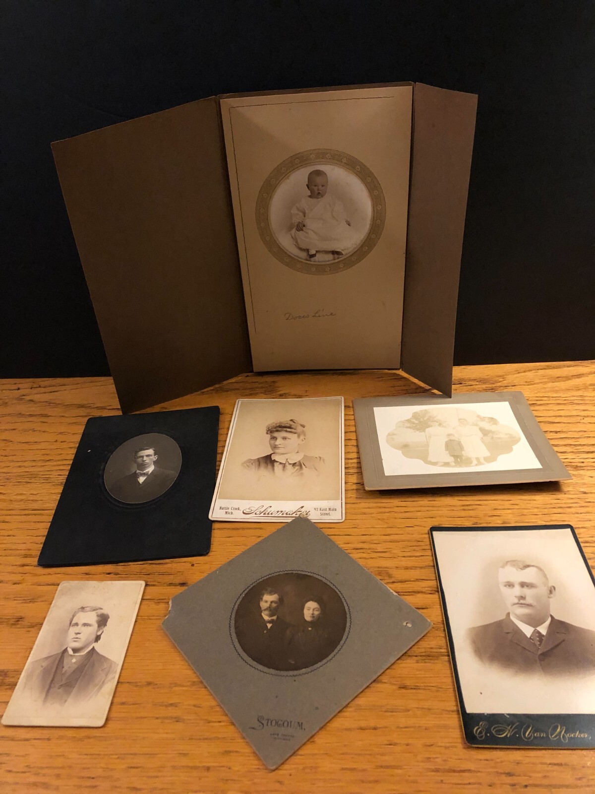 Antique Old Photographs Black and White Vintage/Victorian Lot of 7 Michigan Antique Old Photographs Black and White Vintage/Victorian Lot of 7 Michigan