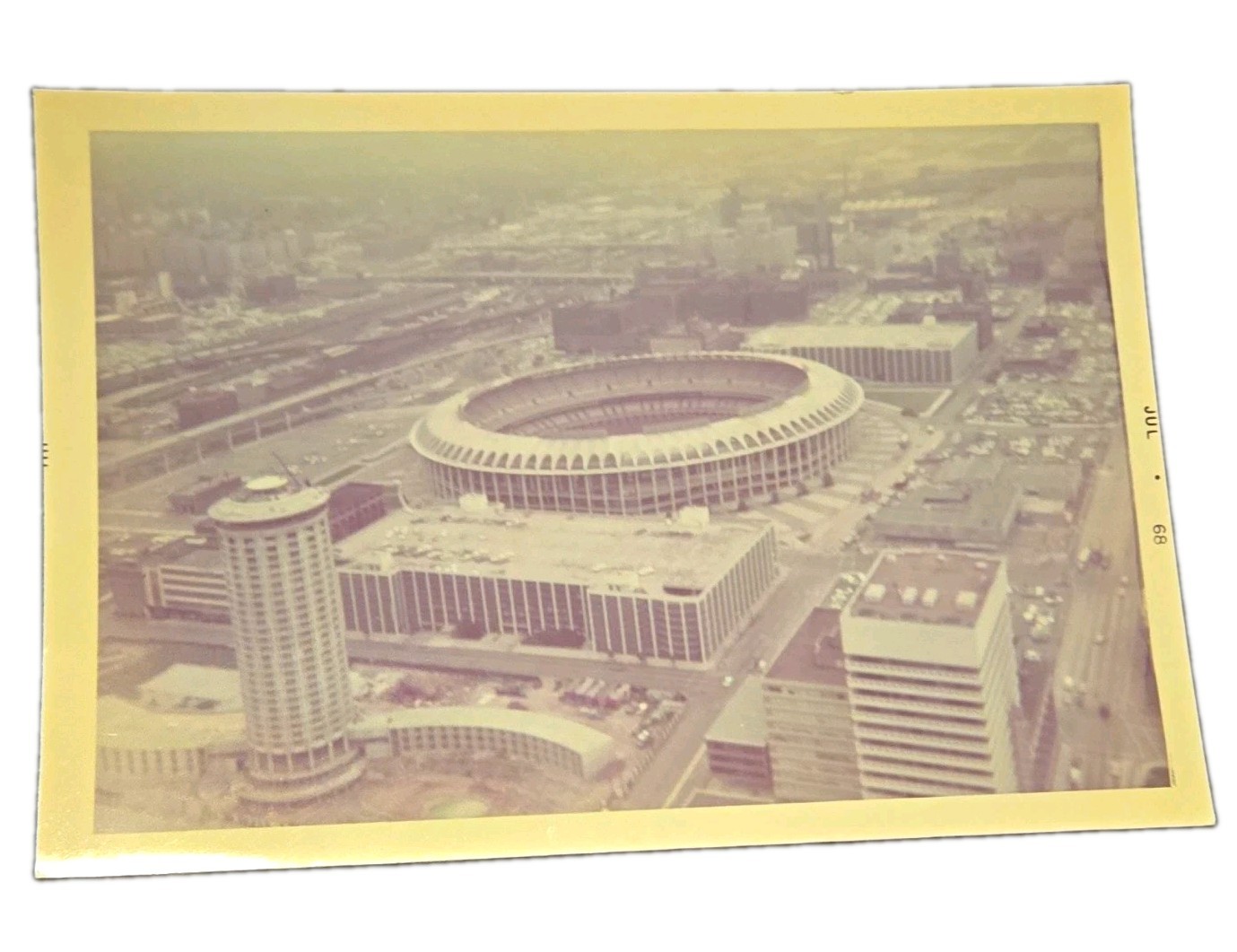 Vintage 1968 Photo Cincinnati Riverfront Stadium Construction  Reds Bengals