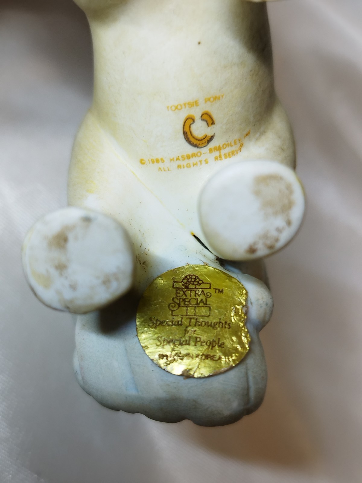 VTG 1985 GI My Little Pony TOOTSIE Porcelain Figurine Enesco Hasbro Gold Sticker
