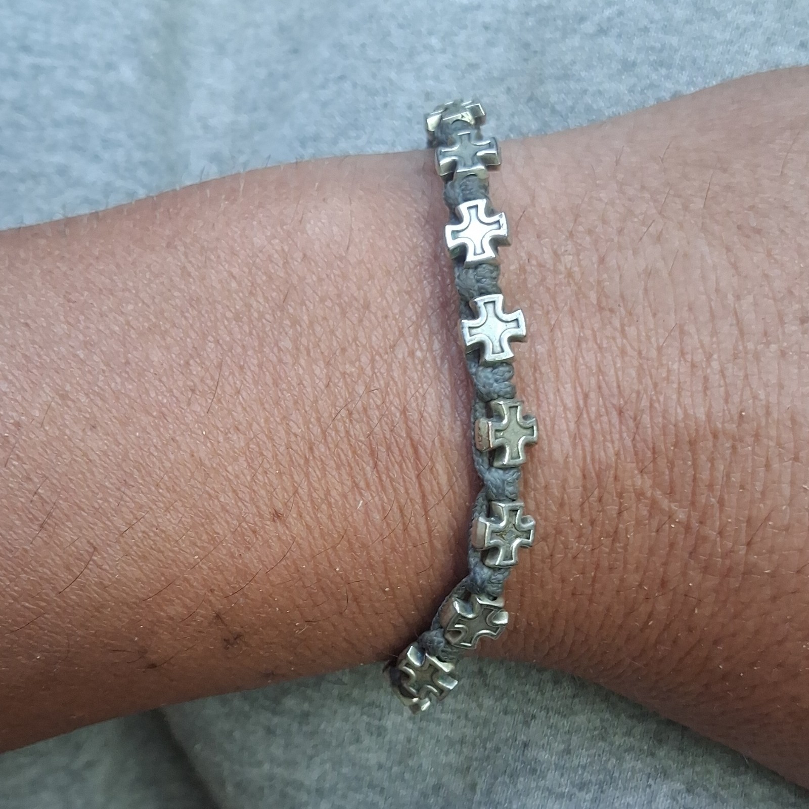 My Saint My Hero Faith Sterling Silver Woven Religious blessing Bracelet