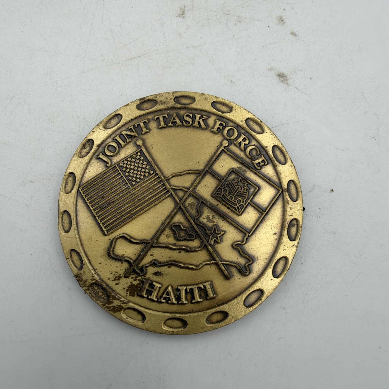 Joint Task Force Haiti Military Challenge Coin US Support Group Army Navy 