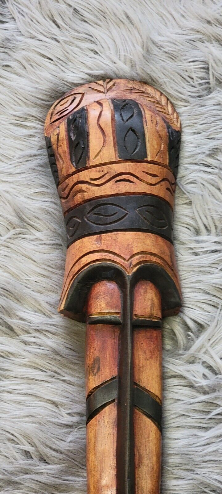 Large tribal mask wood. Hand Crafted. Sculpture 25\
