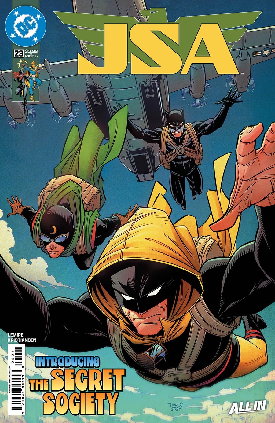 JSA (2nd Series) #23A VF/NM; DC | All In Secret Society - w/Bag+Board