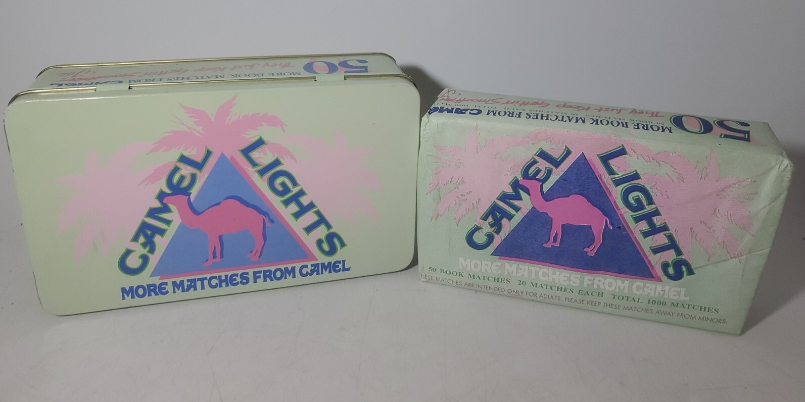 Vintage Camel 50 Match Books 1992 Copyright R.J. Reynolds. Co with Original Tin 
