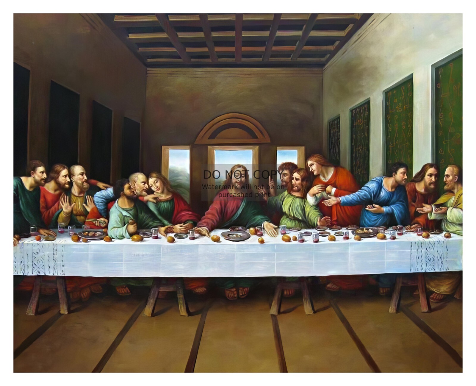 JESUS CHRIST THE LAST SUPPER BY LEONARDO DA VINCI CHRISTIAN 8X10 PHOTO