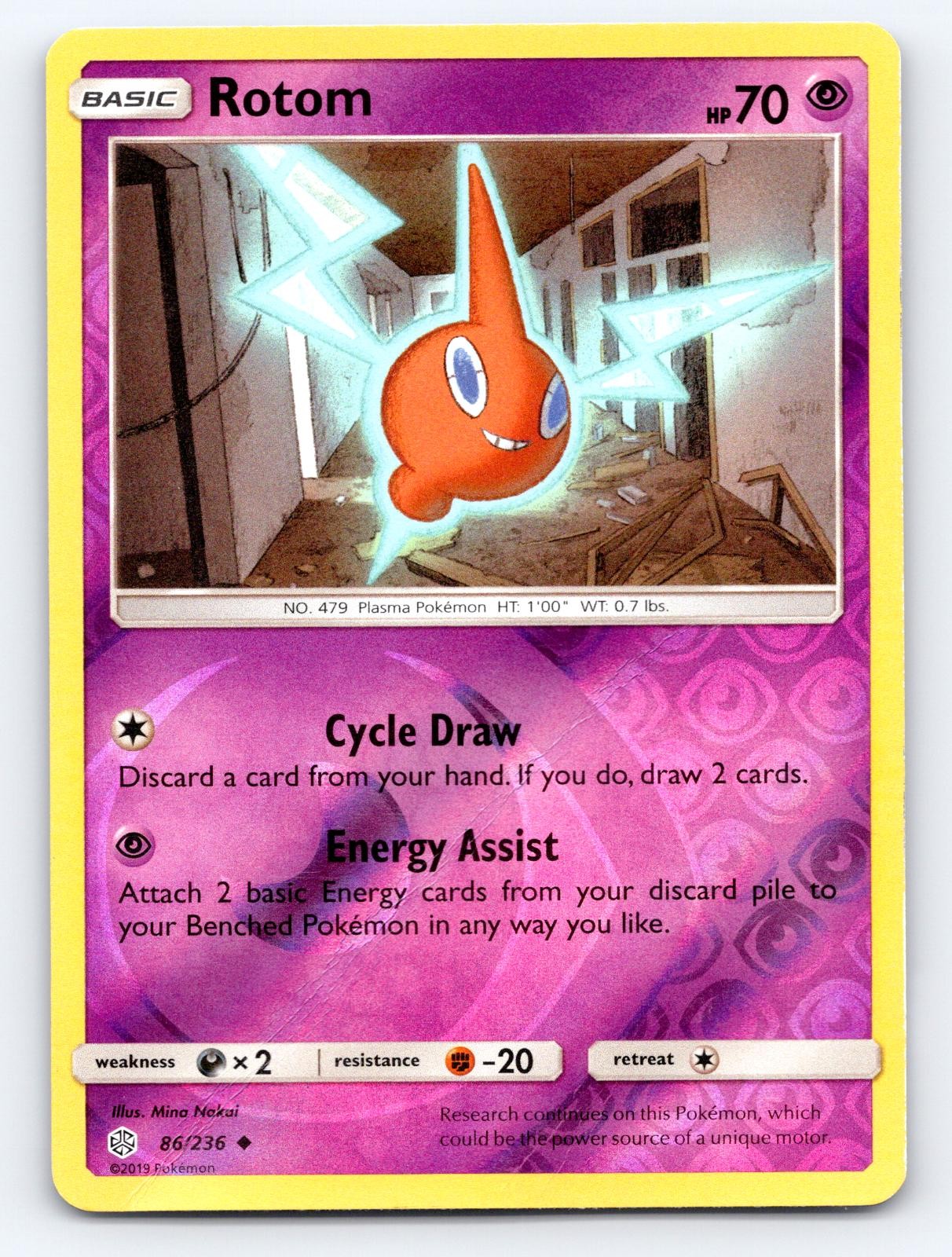 Rotom 86/236 Uncommon Cosmic Eclipse Pokemon Reverse Holo DMG