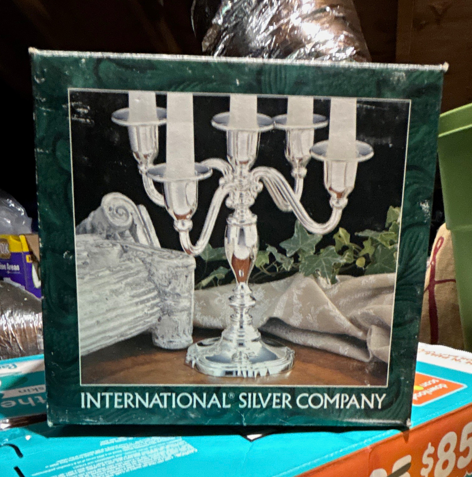 International Silver Co Silverplated 5-Light Candelabra 7 7/8in H x 8 5/8in W
