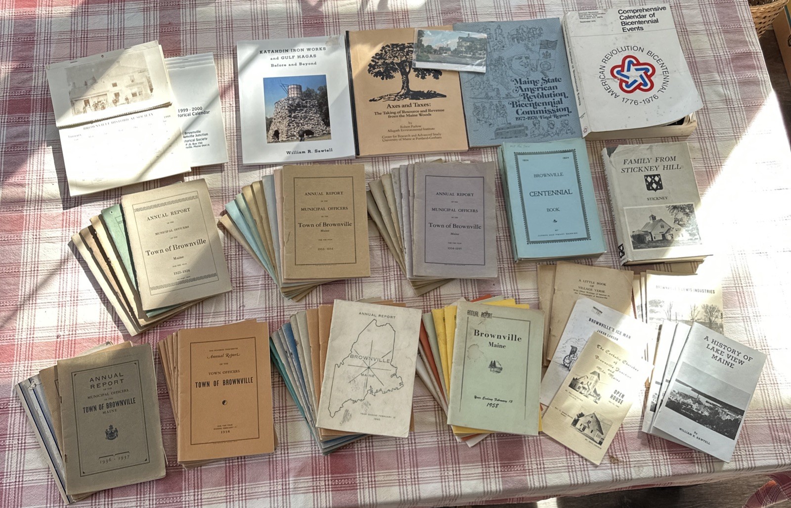 TOWN of BROWNVILLE, MAINE ANNUAL REPORT LOT 1919- 1958 HISTORY & Other Documents