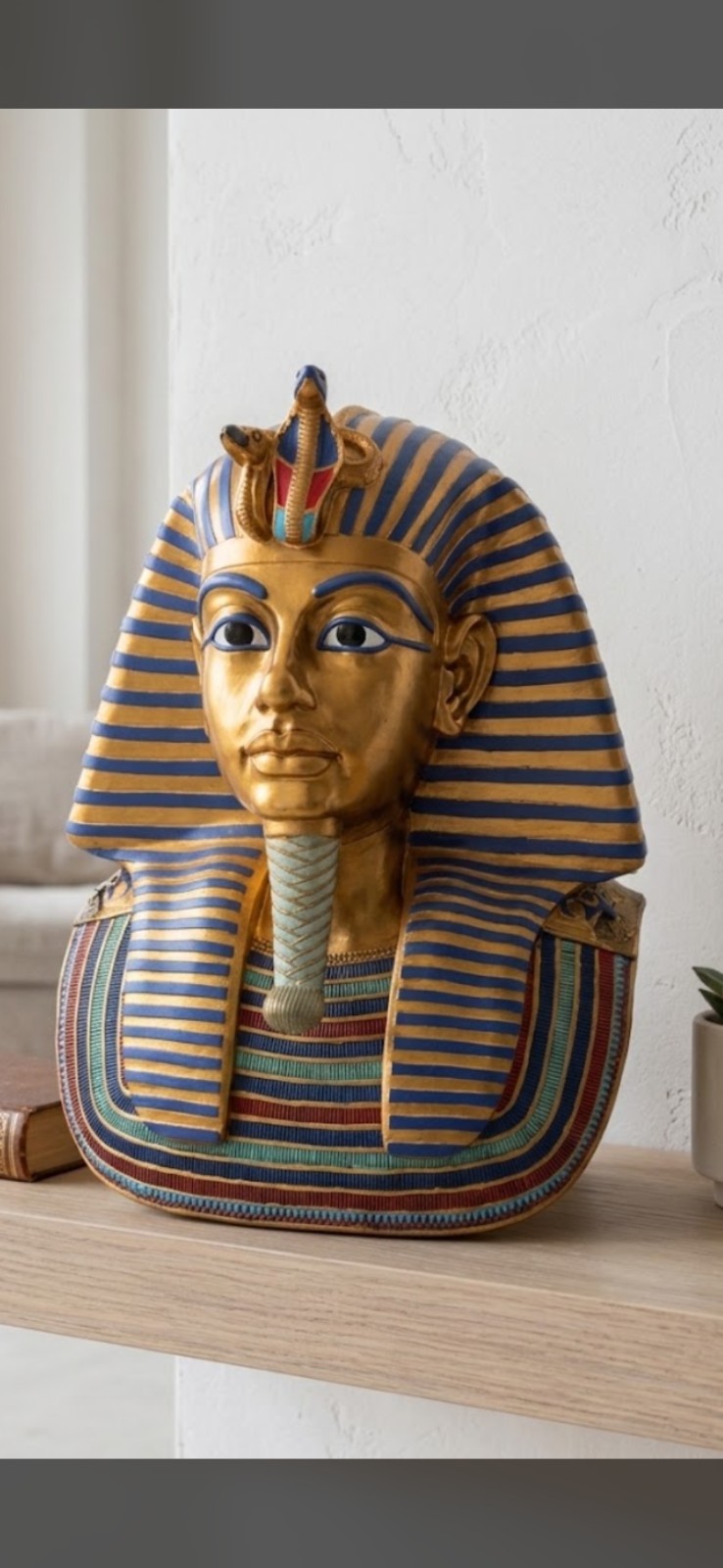 Vintage 1999 Veronese King Tut Bust Statue Egyptian Pharaoh Mask Figurine 12\ Vintage 1999 Veronese King Tut Bust Statue Egyptian Pharaoh Mask Figurine 12\