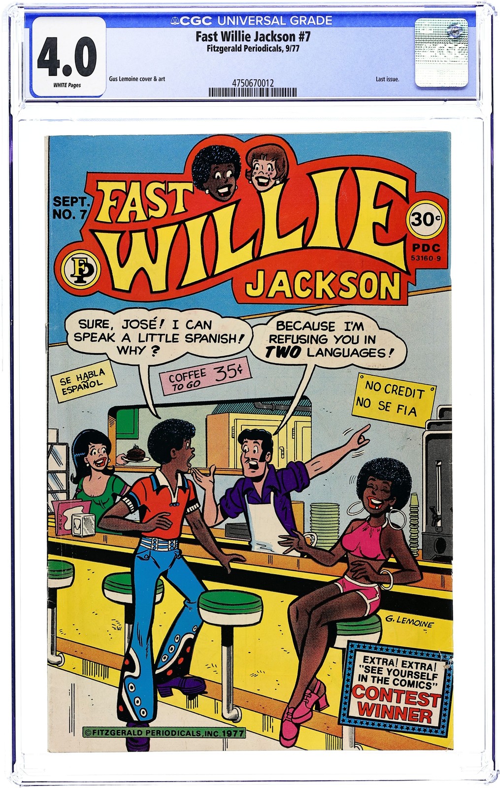 Fast Willie Jackson #7 CGC 4.0 1977 4750670012