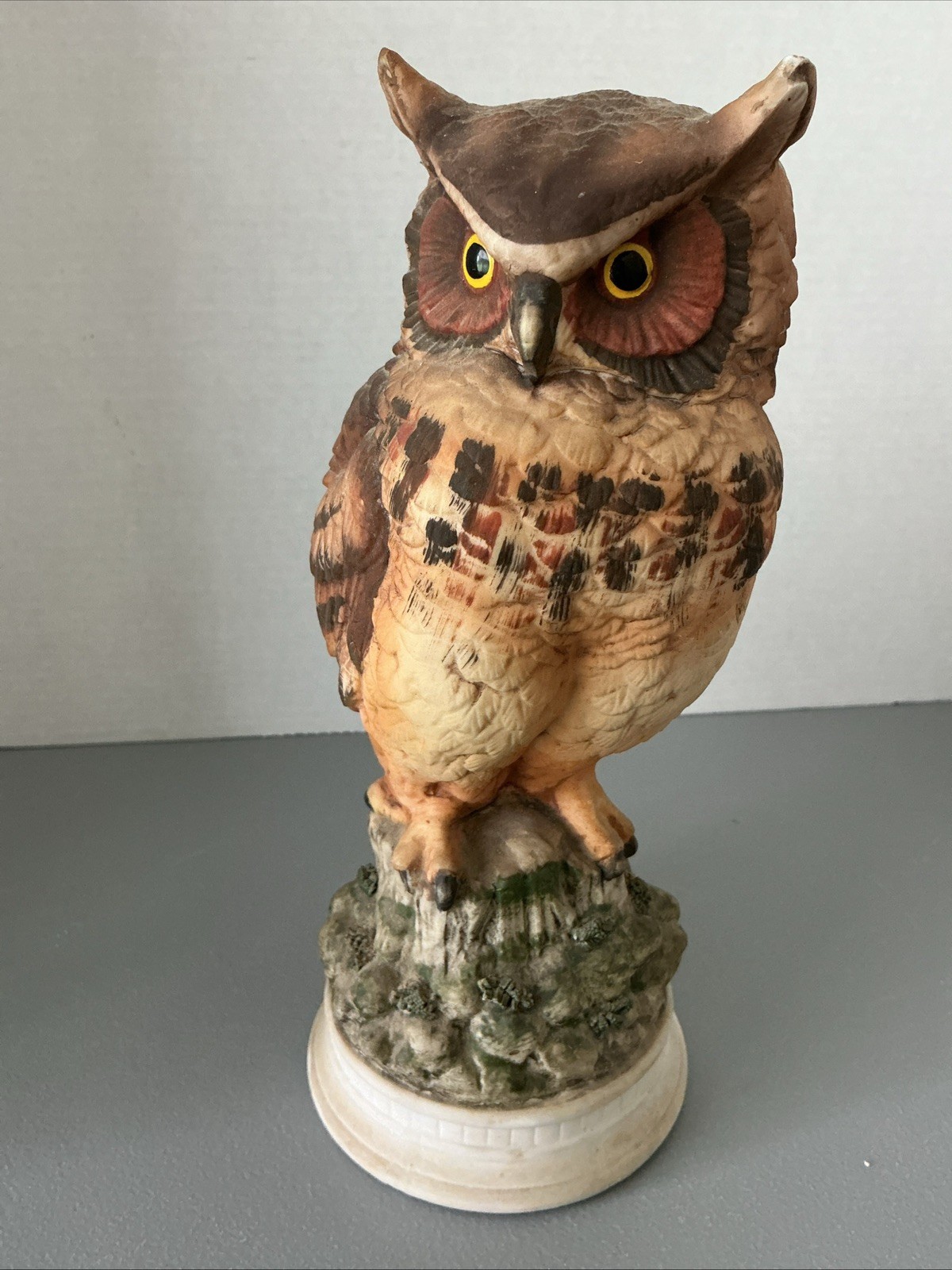 Napcoware Limited Edition Great Horned Owl C-7255 Porcelain Figurine Japan 9.25”