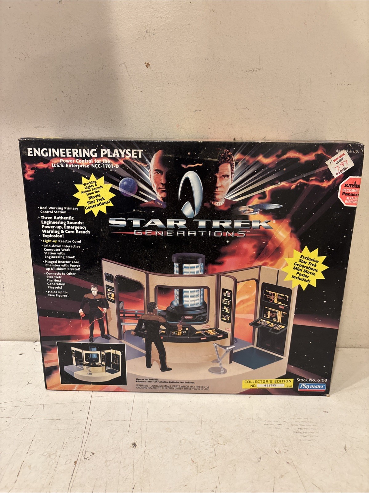 1994 Playmates Star Trek Generations Engineering Playset 6108 MIB Factory Sealed
