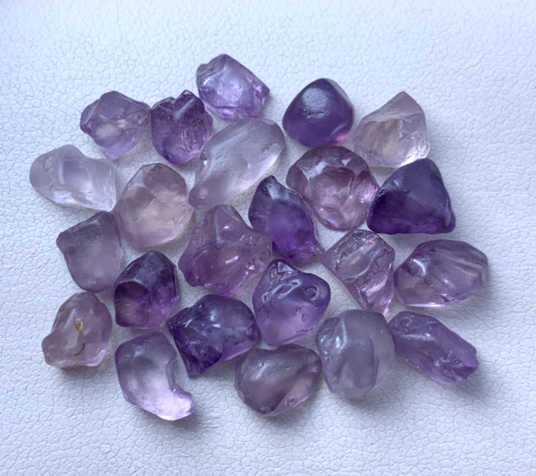 50.60 Ct Natural Purple Zircon Rough Facet Grade 1.60 - 3.20Ct