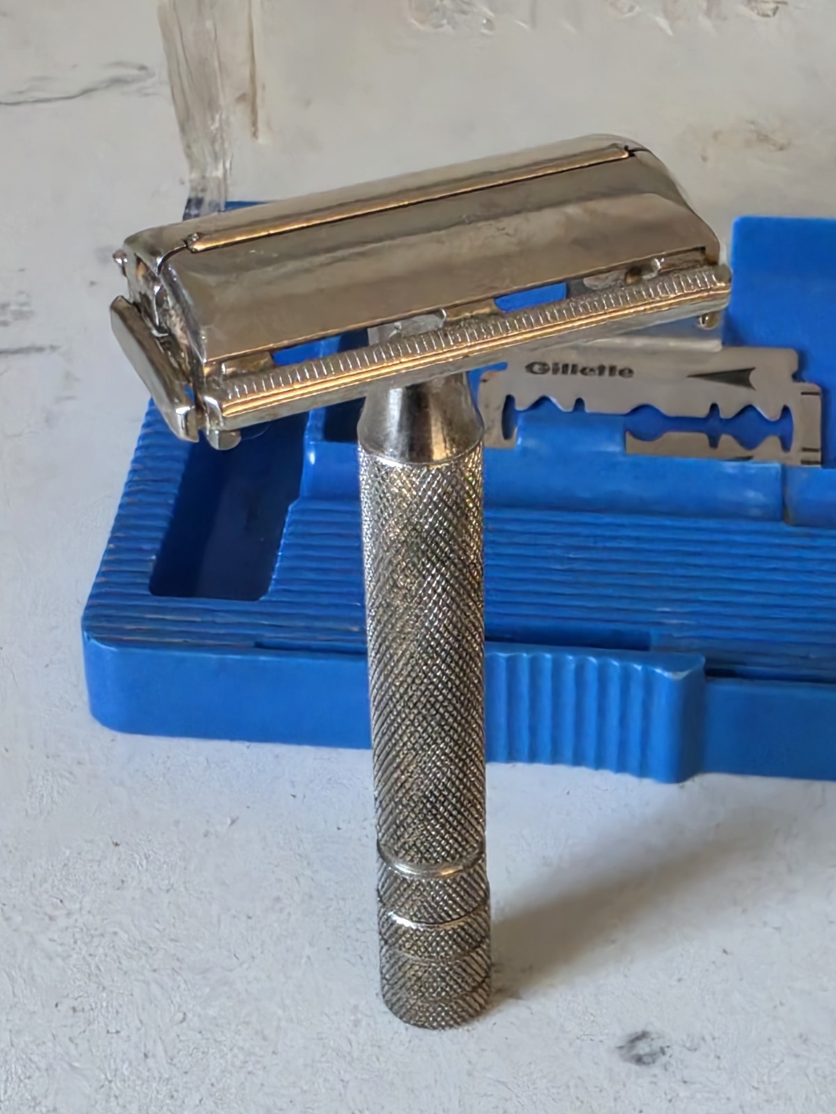 Vintage Estate 1940s Gillette Super Speed Safety Razor With Case USA Excellent 