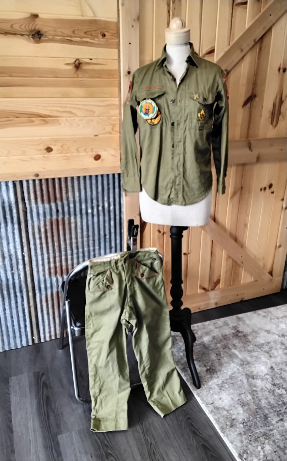 Vintage Boy Scout of America Uniform Boys Shirt Small/Medium Pants 8/10 
