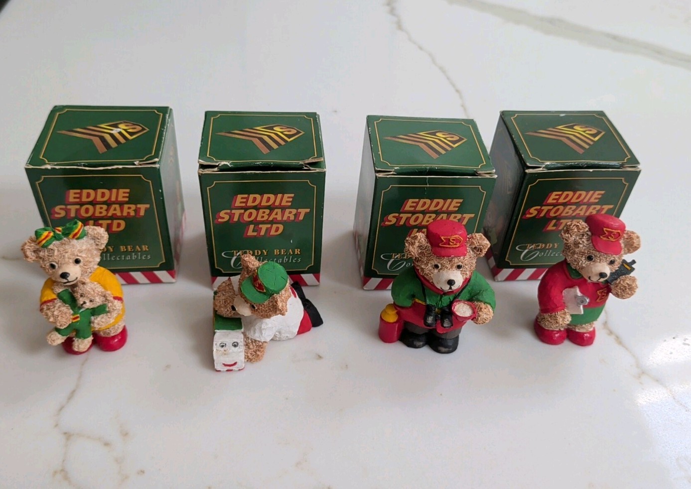 Eddie Stobart Collectables, Hand Painted Teddy Bear Set (4 Bears) - Boxed