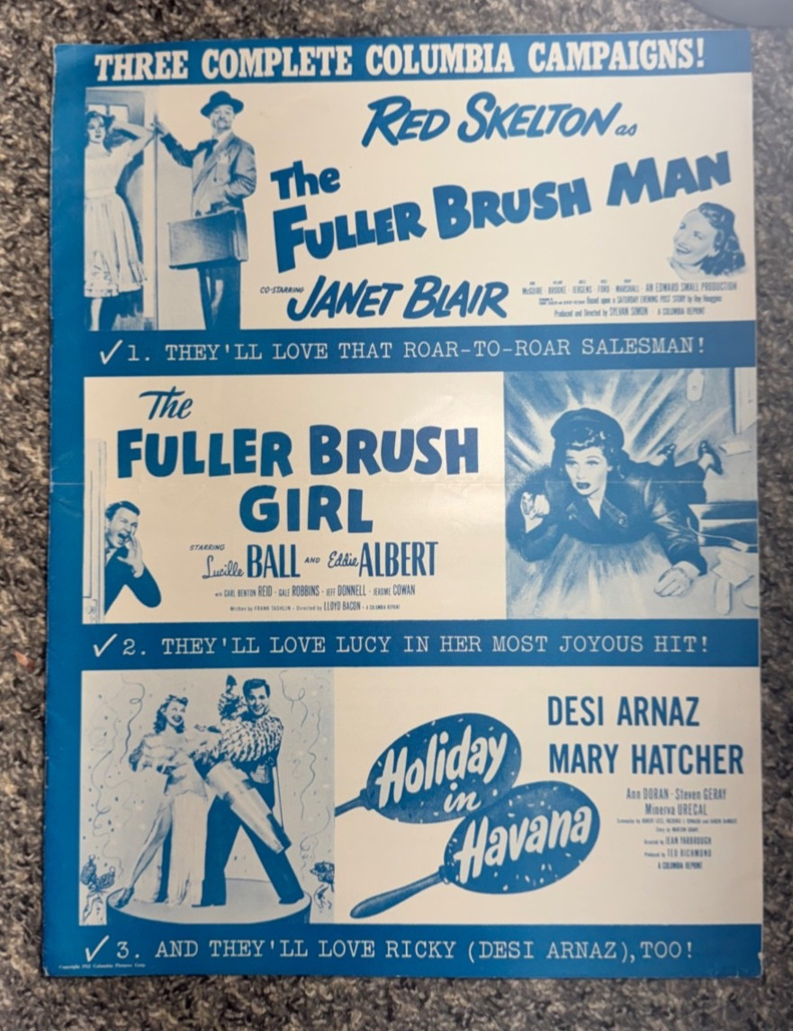 The Fuller Brush Man / The Fuller Brush Girl / Holiday in Havana Movie Ad