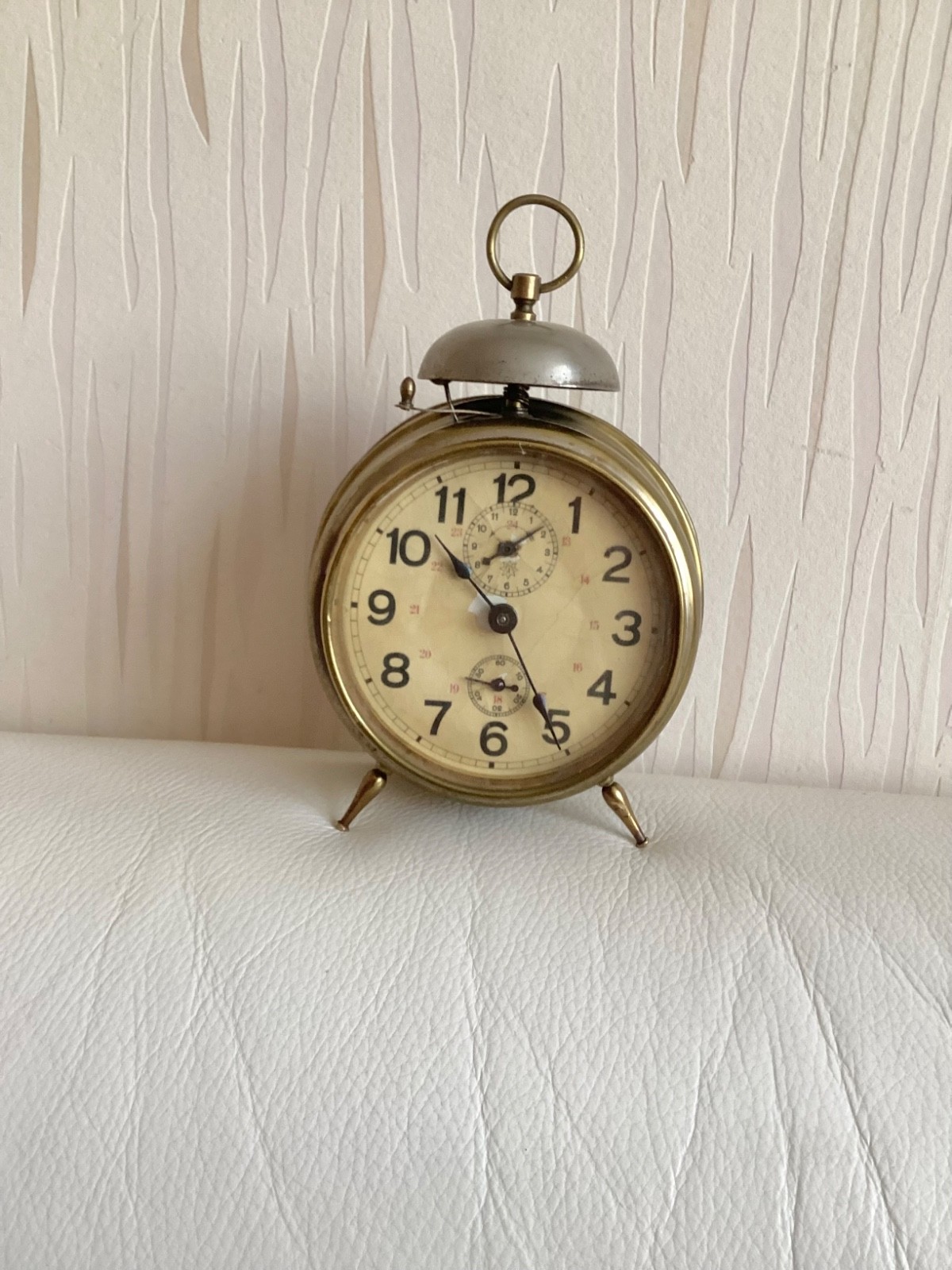 Vintage Alarm Clock Junghans Mechanical Desk Clock Single Bell 1930s