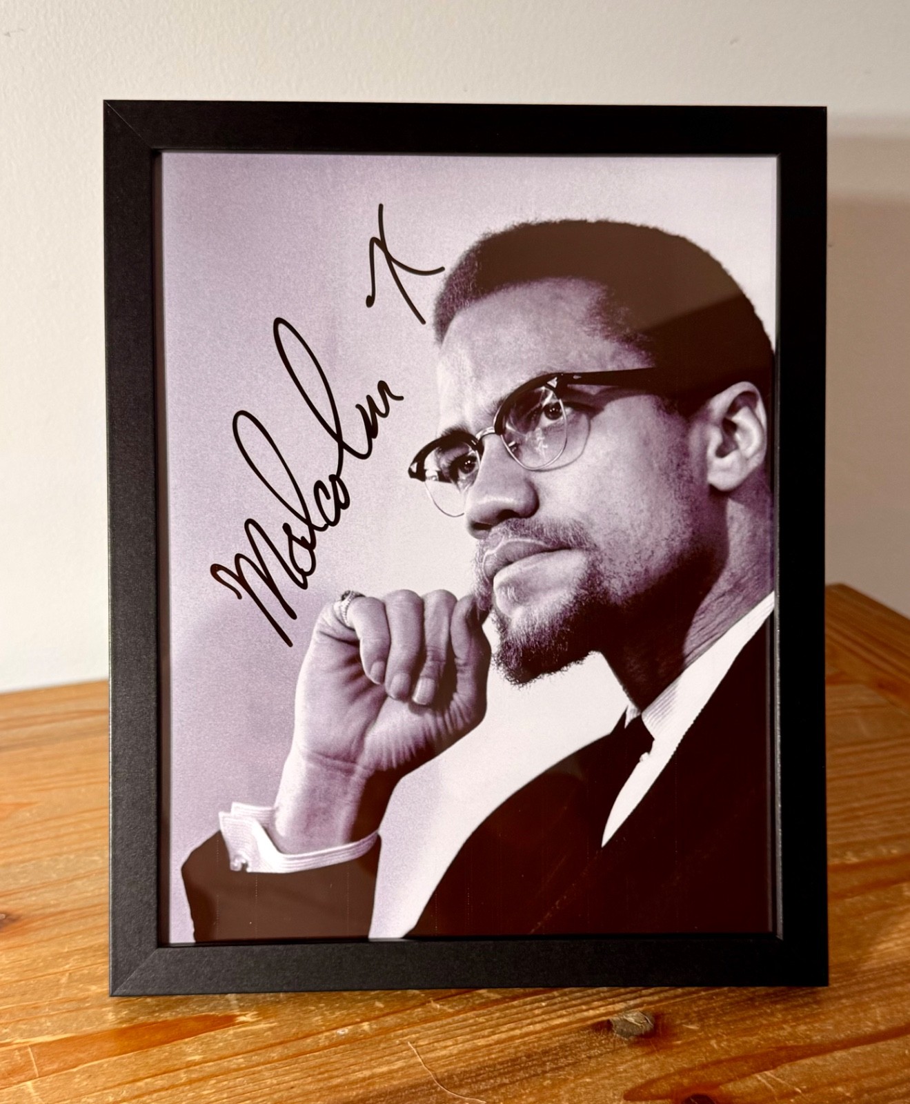 Malcolm X Civil Rights Activist Novelty Autographed Photo
