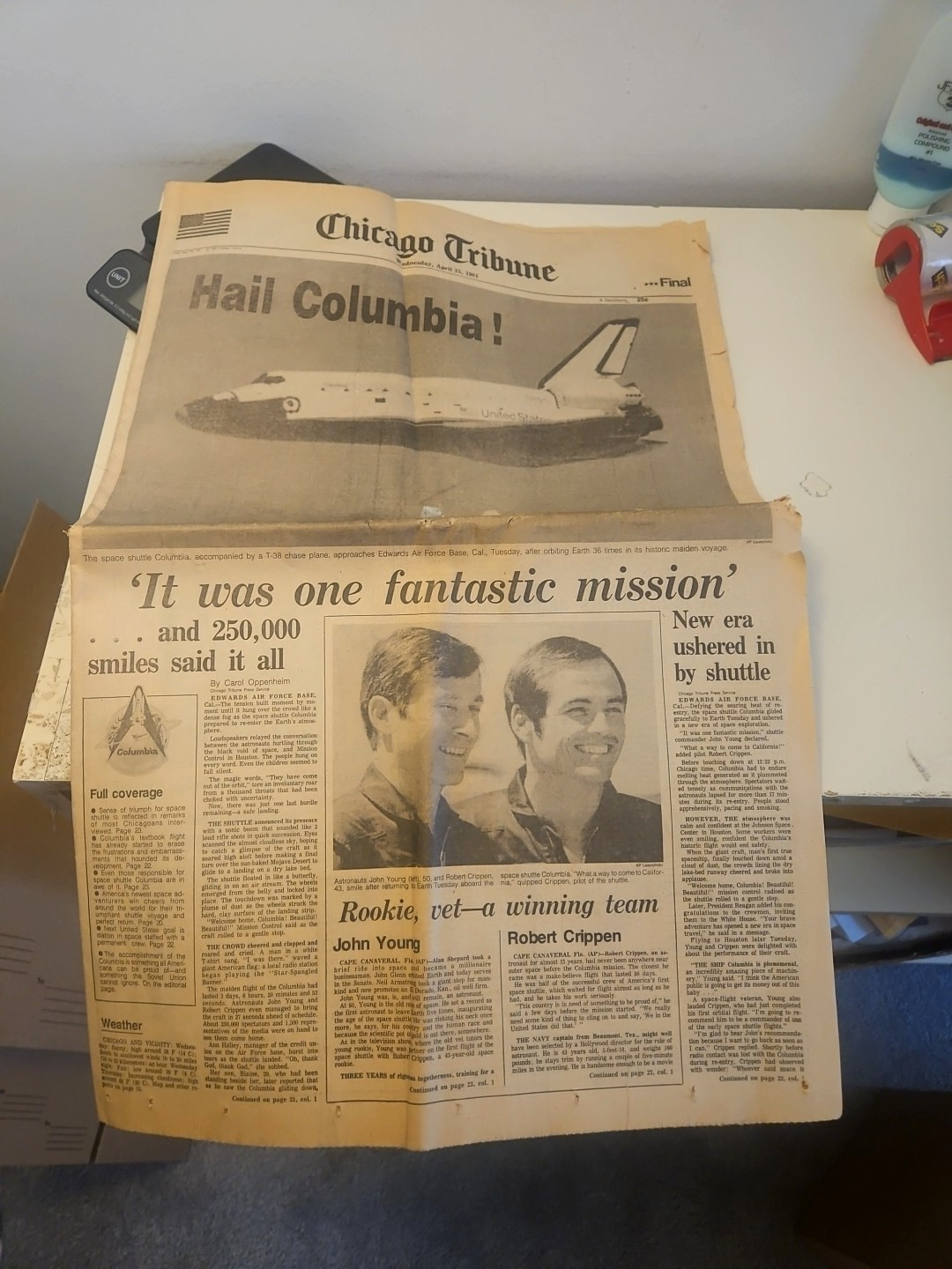HAIL COLUMBIA, newspaper, April 15, 1981