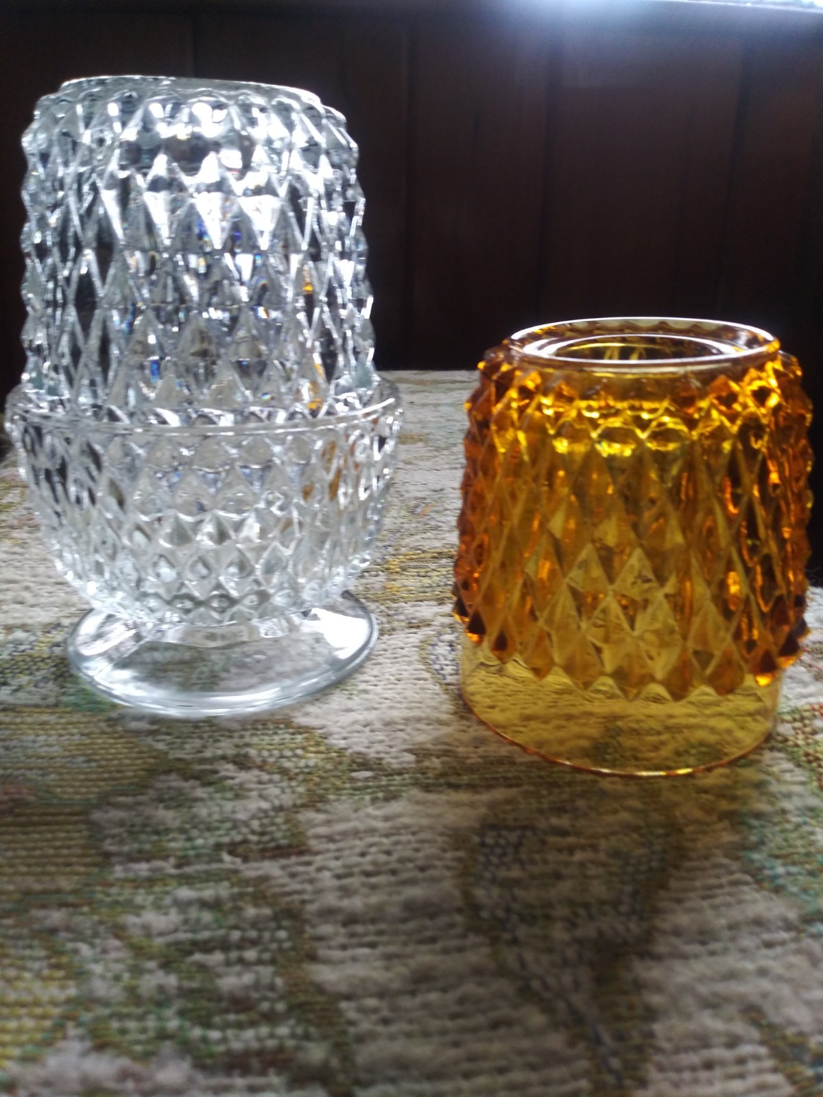 Vtg Diamond Point Indiana Fairy Light Plus Vtg Diamond Point Indiana Fairy Light Plus