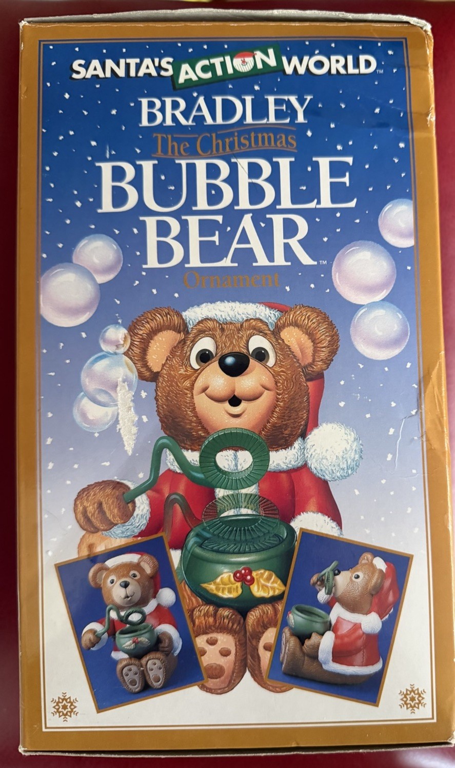 Vtg 1994 Kurt Adler Bradley the Christmas Bubble Bear Ornament Action World NIB Vtg 1994 Kurt Adler Bradley the Christmas Bubble Bear Ornament Action World NIB
