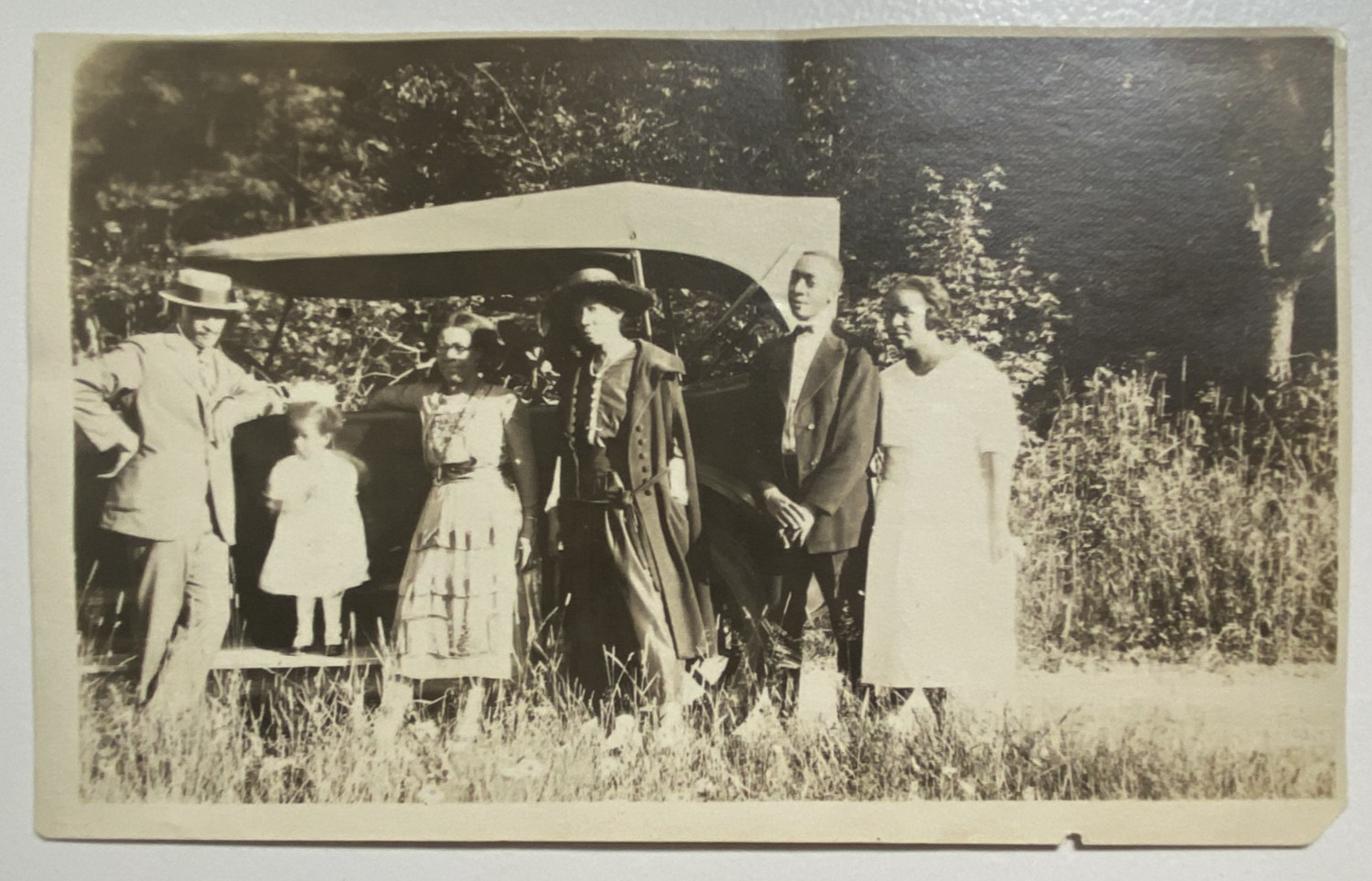 Antique RPPC Postcard Black Americana Family Ford Model T Cincinnati OH Photo