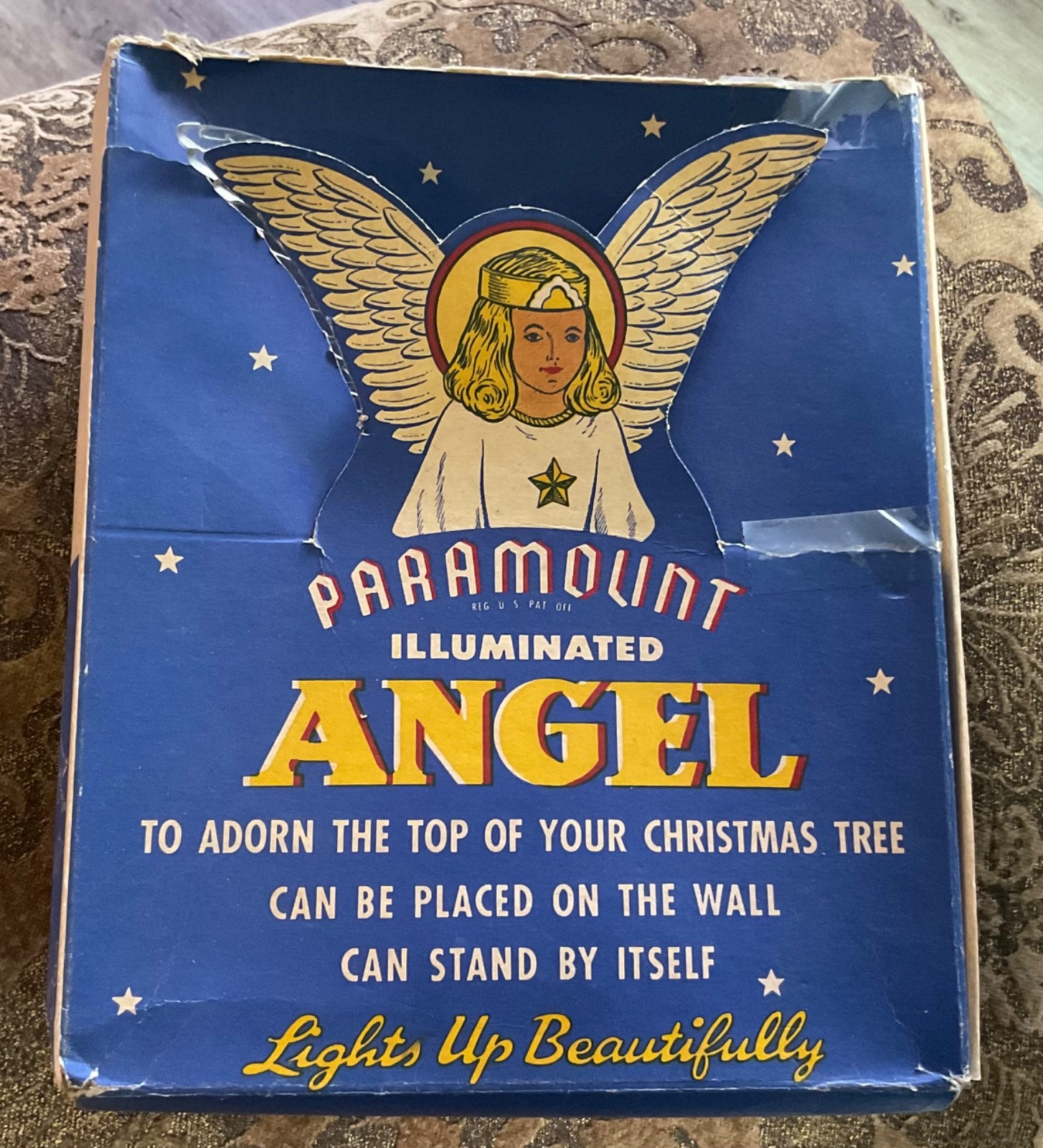 Vintage Christmas Illuminated Angel #63  Paramount Raylite 1940\'s Tested Works
