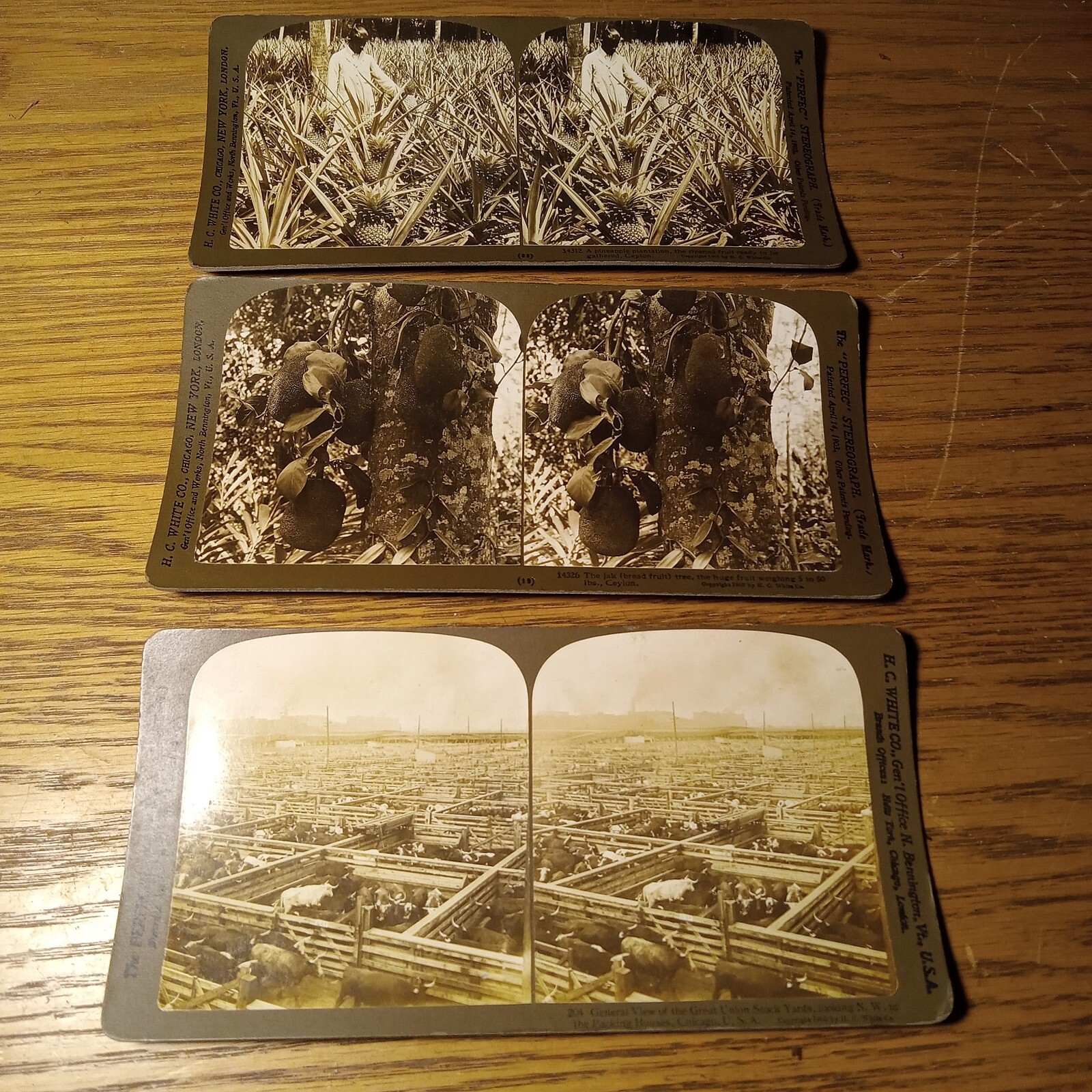 3 B/W 1903 Perfec Stereograph Stereoview Stereoscope Cards Agricultural 