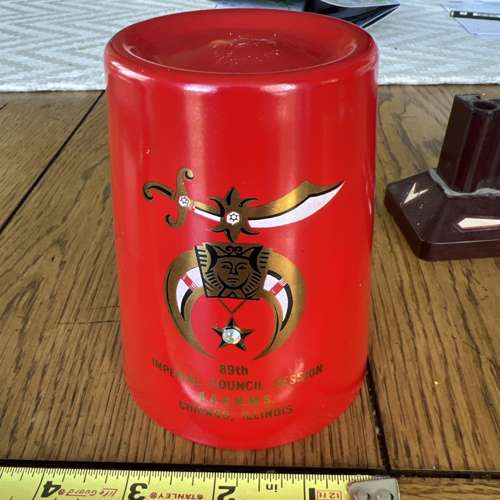 Shriner FEZ Commemorative TUMBLER 89th Imperial Council Session Chicago Masonic