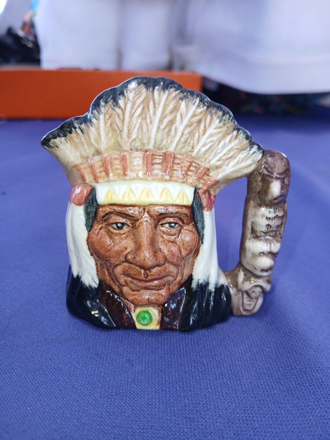 Royal Doulton North American Indian Miniature Toby Character Jug D6665 COPR 1966
