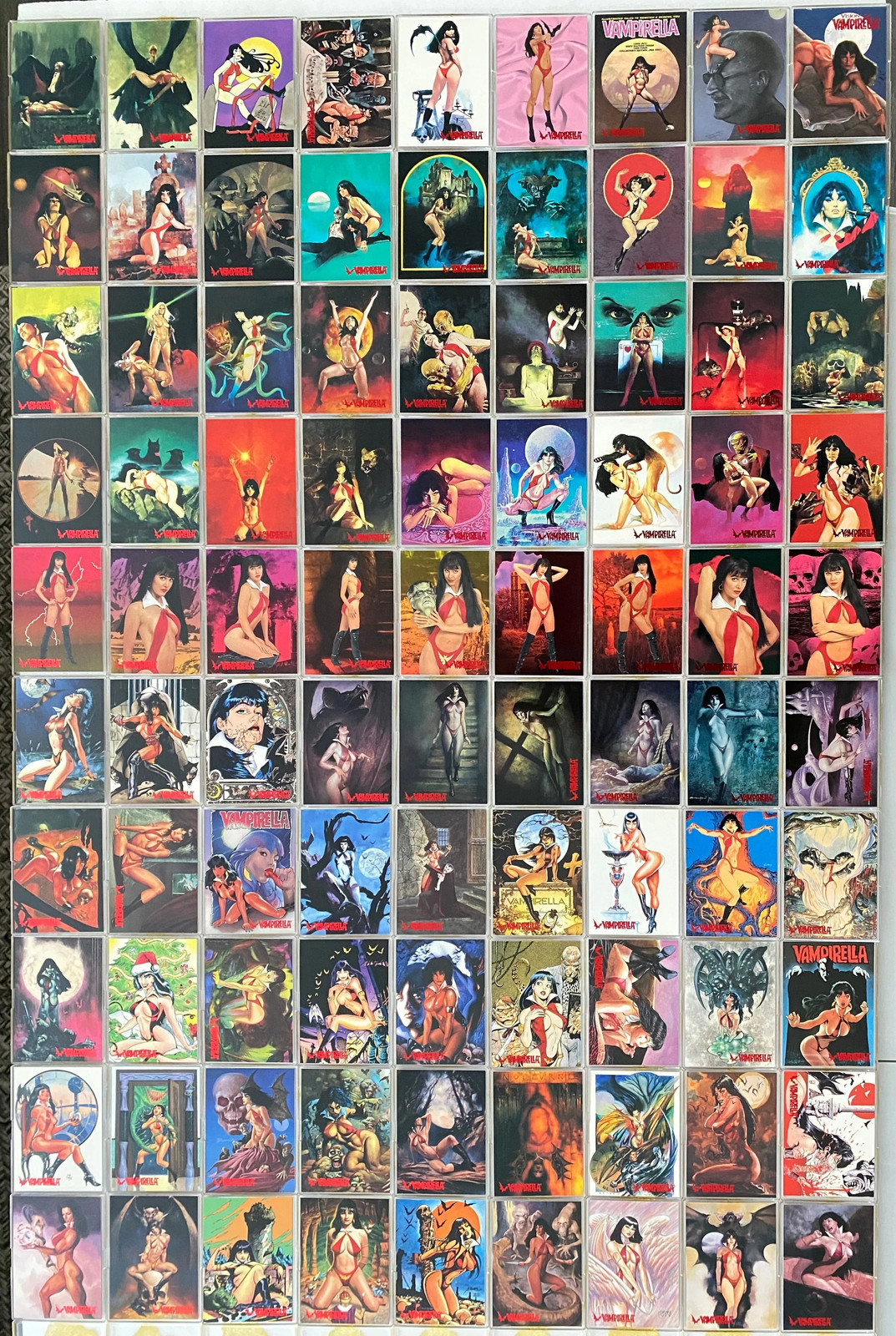 Visions of Vampirella Red Foil Base Trading Card Set 90 Cards Topps 1995